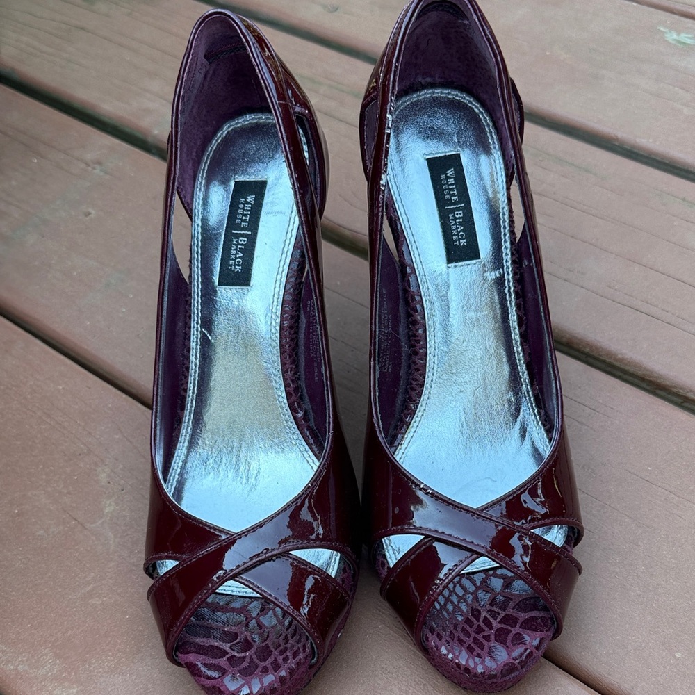 White House Black Market Patent Heels